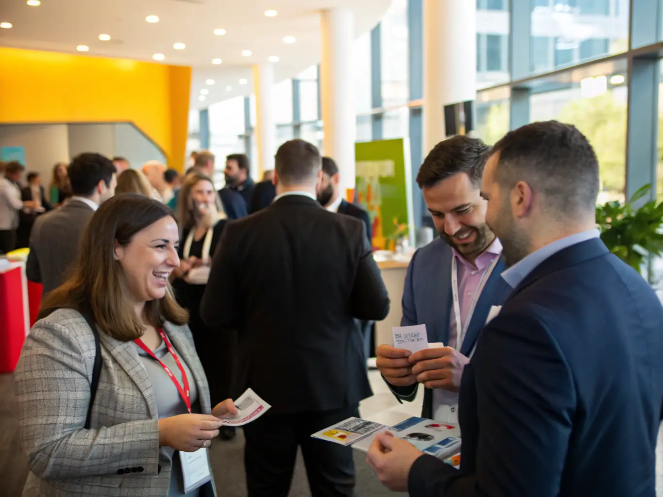 A photograph of a networking session at a Pecangate conference, highlighting the opportunities for attendees to connect with peers and industry professionals in a relaxed and engaging environment.